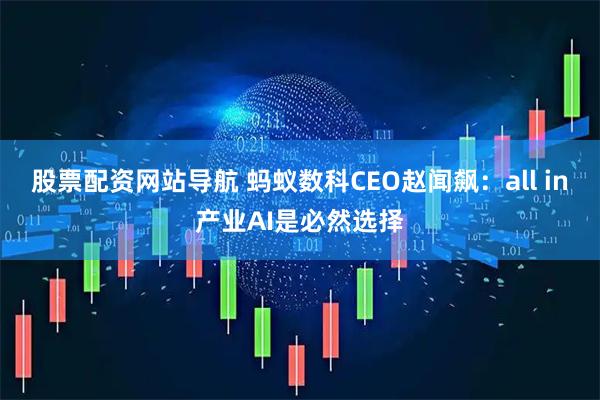 股票配資網(wǎng)站導航 螞蟻數(shù)科CEO趙聞飆：all in產(chǎn)業(yè)AI是必然選擇